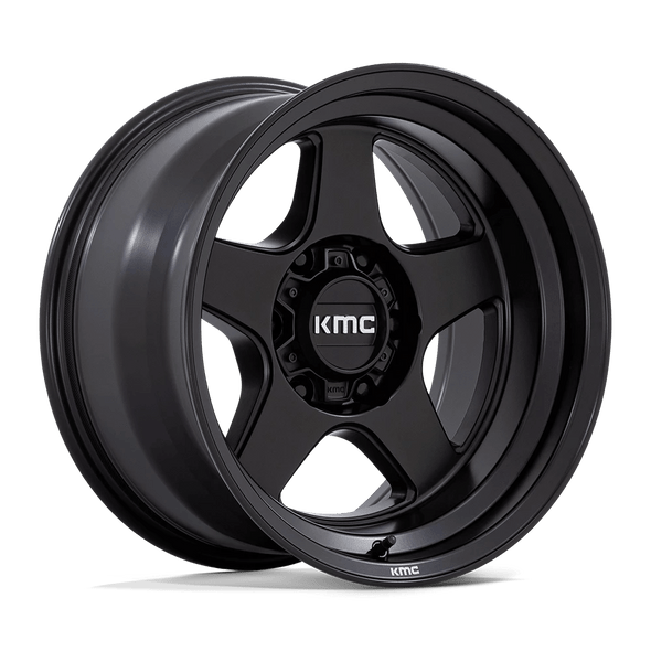 KMC KM728 LOBO 17x8.5 ET-10 5x127 71.50mm MATTE BLACK (Load Rated 1134kg)