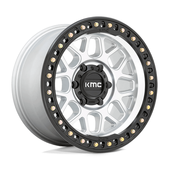 KMC KM549 GRS 17x9 ET0 6x135 87.10mm MACHINED W/ SATIN BLACK LIP (Load Rated 1134kg)