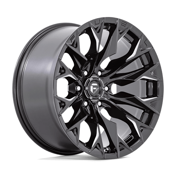 Fuel D803 FLAME 20x9 ET1 5x127 71.50mm GLOSS BLACK MILLED (Load Rated 1134kg)