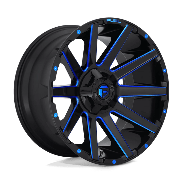 Fuel D644 CONTRA 20x9 ET20 8x180 124.20mm GLOSS BLACK BLUE TINTED CLEAR (Load Rated 1678kg)
