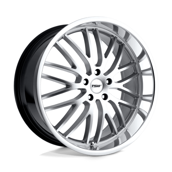 TSW SNETTERTON 18x8 ET32 5x112 72.10mm HYPER SILVER W/ MIRROR CUT LIP (Load Rated 726kg)