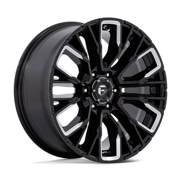 Fuel D849 REBAR 20x9 ET20 6x139.7 106.10mm GLOSS BLACK MILLED (Load Rated 1134kg)