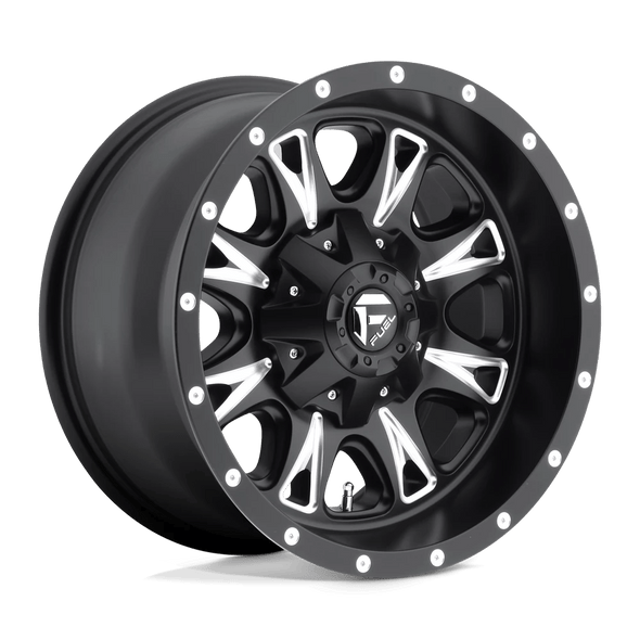 Fuel D513 THROTTLE 17x6.5 ET-140 8x210 154.30mm MATTE BLACK MILLED (Load Rated 1134kg)