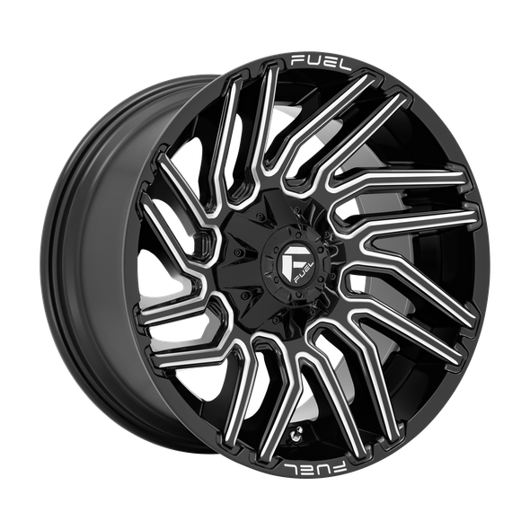 Fuel D773 TYPHOON 20x10 ET-18 5x114.3/127 78.10mm GLOSS BLACK MILLED (Load Rated 1134kg)