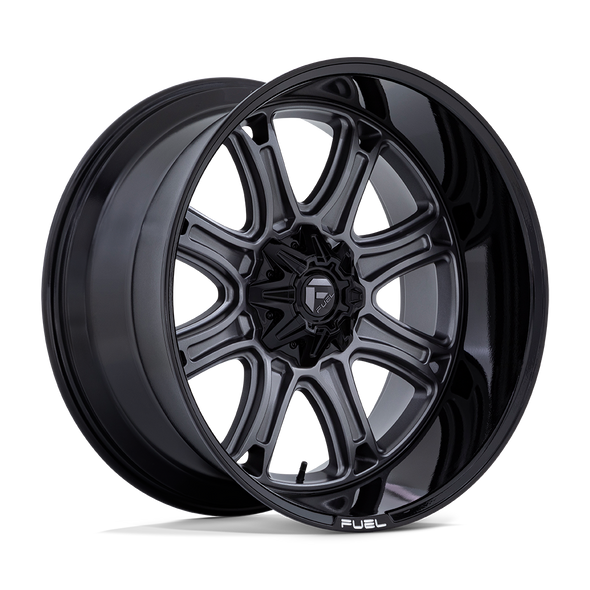 Fuel DARKSTAR 22x9 ET1 6x135/139.7 106.10mm MATTE GUNMETAL W/ BLACK LIP (Load Rated 1134kg)