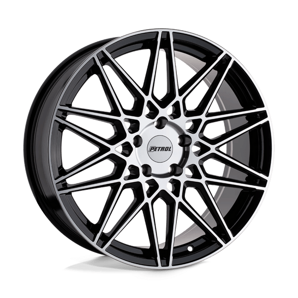 Petrol P3C 17x8 ET40 5x112 66.56mm GLOSS BLACK W/ MACHINED FACE (Load Rated 771kg)