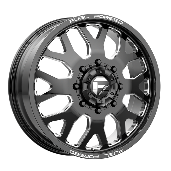 Fuel DE19 FF19D 20x8.25 ET-202 8x200 142.00mm GLOSS BLACK MILLED (Load Rated 1134kg)
