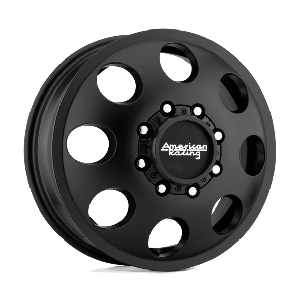 American Racing AR204 BAJA DUALLY 17x6.5 ET111 8x200 142.00mm SATIN BLACK - FRONT (Load Rated 1451kg)