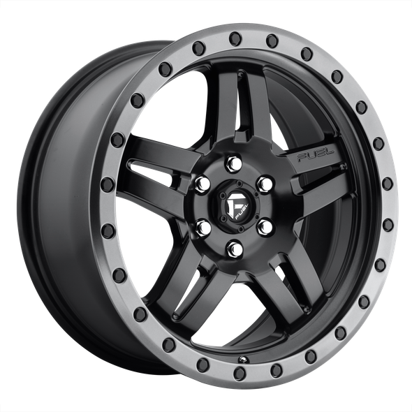 Fuel D557 ANZA 18x9 ET01 5x127 78.10mm MATTE BLACK GUN METAL RING (Load Rated 1134kg)