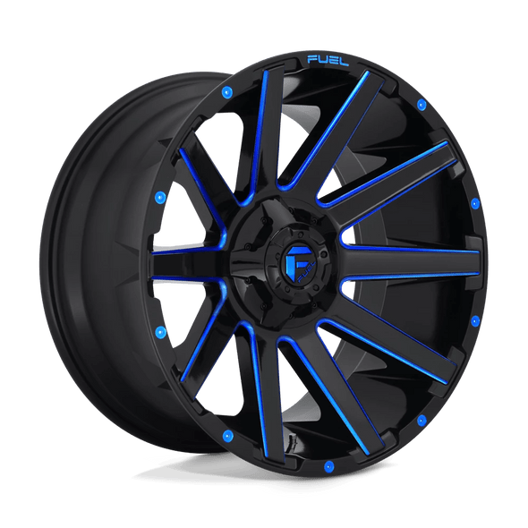 Fuel D644 CONTRA 20x9 ET20 8x165 125.10mm GLOSS BLACK BLUE TINTED CLEAR (Load Rated 1678kg)