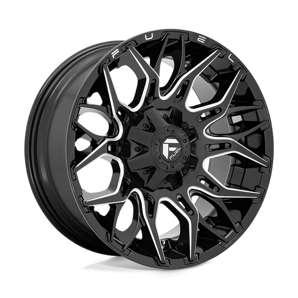 Fuel D769 TWITCH 20x10 ET-18 8x170 125.10mm GLOSSY BLACK MILLED (Load Rated 1678kg)