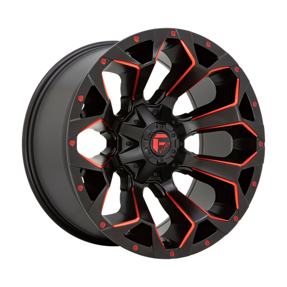 Fuel D787 ASSAULT 20x10 ET-18 5x139.7/150 110.10mm MATTE BLACK RED MILLED (Load Rated 1134kg)