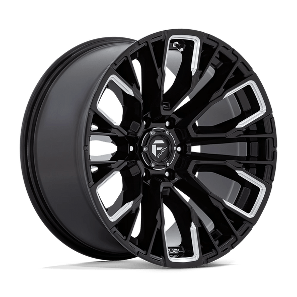 Fuel D849 REBAR 17x9 ET1 6x120 67.06mm GLOSS BLACK MILLED (Load Rated 1134kg)