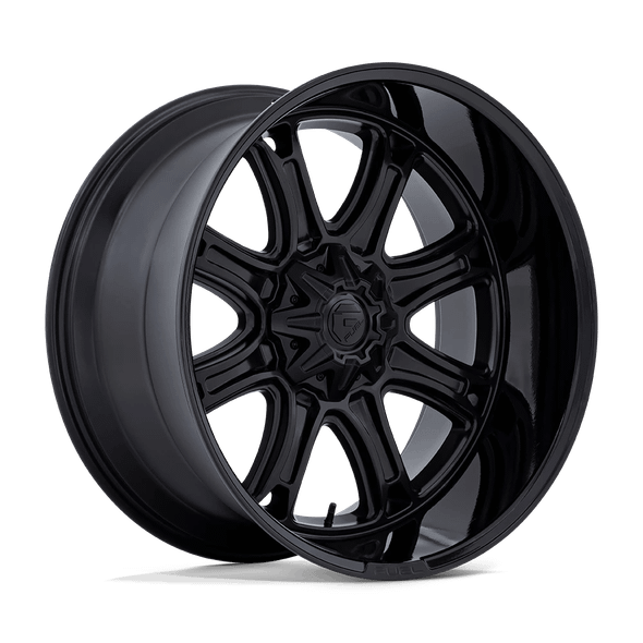 Fuel DARKSTAR 24x12 ET-44 8x165 125.10mm MATTE BLACK W/ GLOSS BLACK LIP (Load Rated 1678kg)