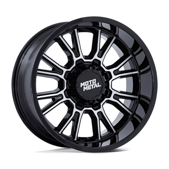 Moto Metal MO810 LEGACY 17x9 ET20 CUSTOM 78.10mm GLOSS BLACK MACHINED (Load Rated 1134kg)