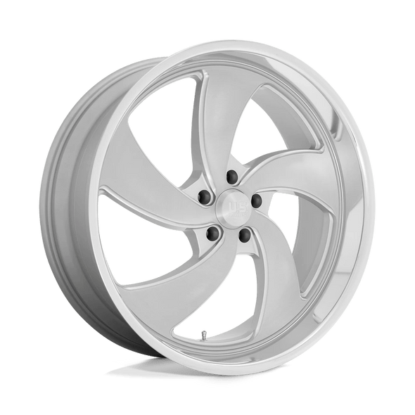 US MAGS U134 DESPERADO 22x8.5 ET01 5x121 72.56mm SILVER BRUSHED FACE MILLED DIAMOND CUT LIP (Load Rated 862kg)