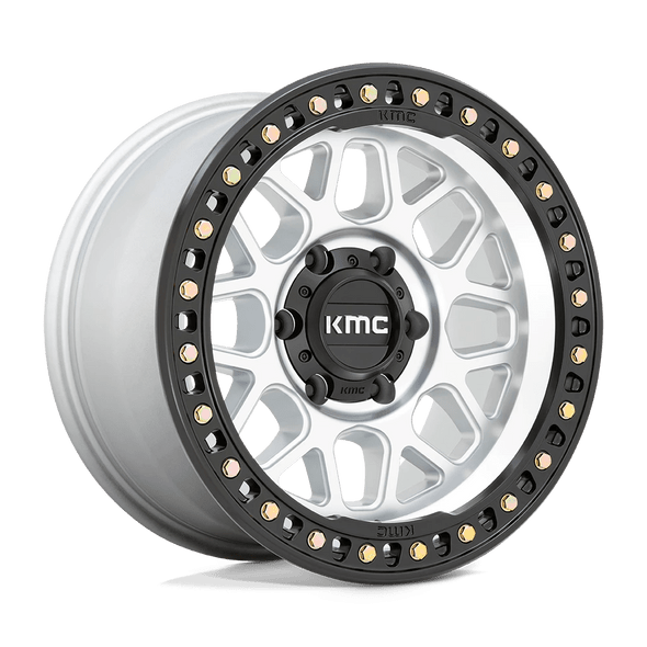KMC KM549 GRS 20x9 ET18 6x135 87.10mm MACHINED W/ SATIN BLACK LIP (Load Rated 1134kg)