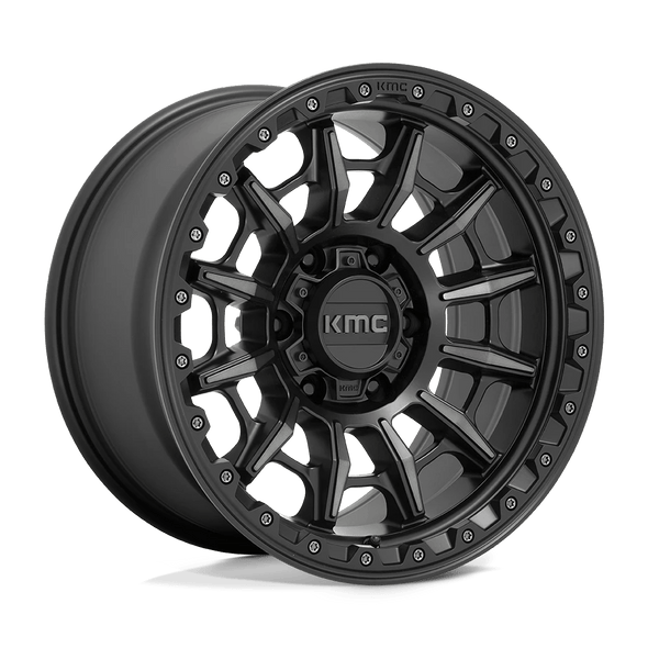 KMC KM547 CARNAGE 17x9 ET-12 5x127 71.50mm SATIN BLACK W/ GRAY TINT (Load Rated 1134kg)