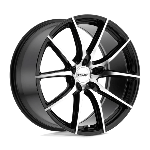 TSW SPRINT 19x8.5 ET30 5x114.3 76.10mm GLOSS BLACK W/ MIRROR CUT FACE (Load Rated 907kg)