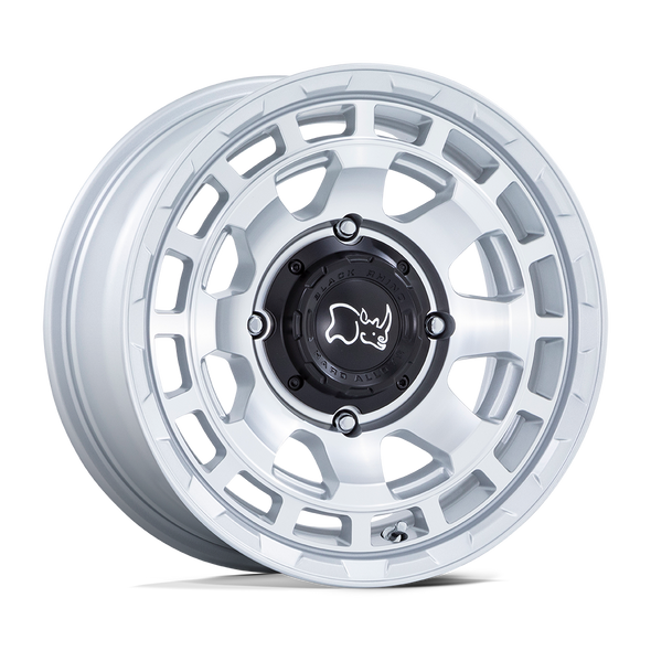 Black Rhino CHAMBER UTV 14x7 ET10 4x156 115.10mm HYPER SILVER W/ MACHINED FACE (Load Rated 567kg)