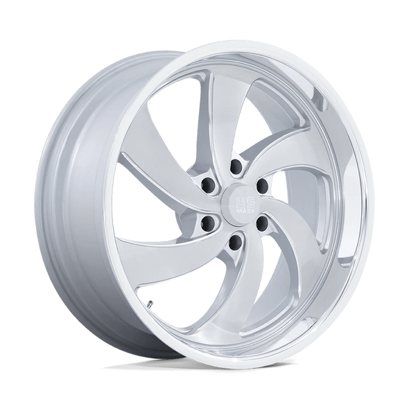 US MAGS U134 DESPERADO 22x9 ET25 6x139.7 78.10mm SILVER BRUSHED FACE MILLED DIAMOND CUT LIP (Load Rated 1134kg)