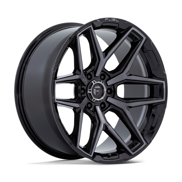 Fuel FLUX 20x9 ET20 6x114.3 66.06mm GLOSS BLACK BRUSH FC GRAY DDT (Load Rated 1134kg)