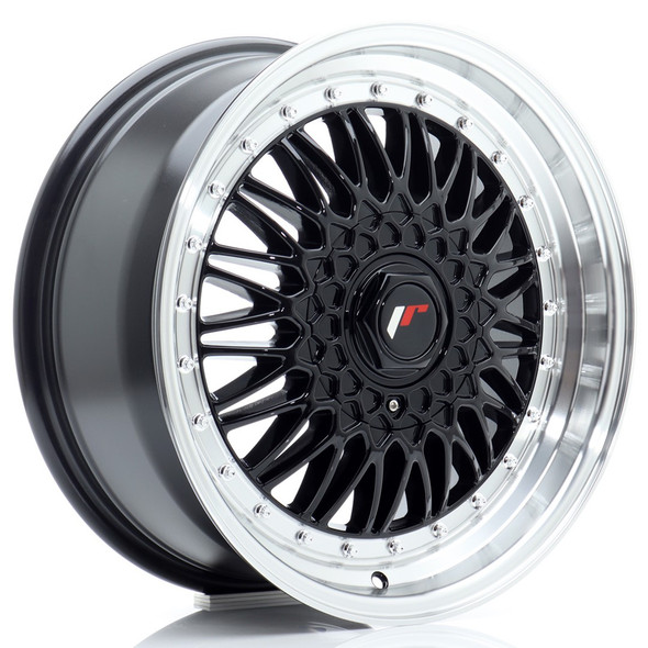 JR Wheels JR9 17x7.5 ET20 4x100/108 Gloss Black w/Machined Lip