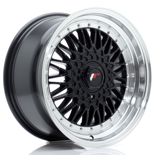 JR Wheels JR9 17x8.5 ET20 4x100/108 Gloss Black w/Machined Lip