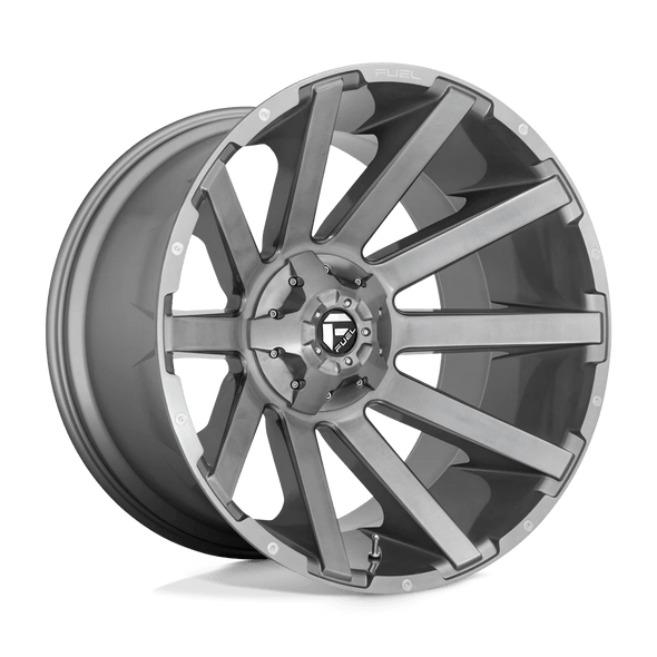 Fuel D714 CONTRA PLATINUM 22x10 ET-18 8x170 125.10mm BRUSHED GUN METAL TINTED CLEAR (Load Rated 1678kg)