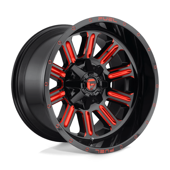 Fuel D621 HARDLINE 15x8 ET-18 6x140 108.00mm GLOSS BLACK RED TINTED CLEAR (Load Rated 816kg)
