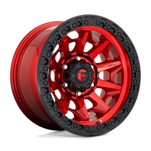 Fuel D695 COVERT 17x9 ET-12 6x139.7 106.10mm CANDY RED BLACK BEAD RING (Load Rated 1134kg)