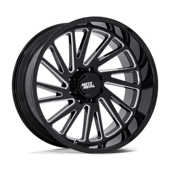 Moto Metal MO811 COMBAT 20x10 ET-18 6x135 87.10mm GLOSS BLACK MILLED (Load Rated 1134kg)