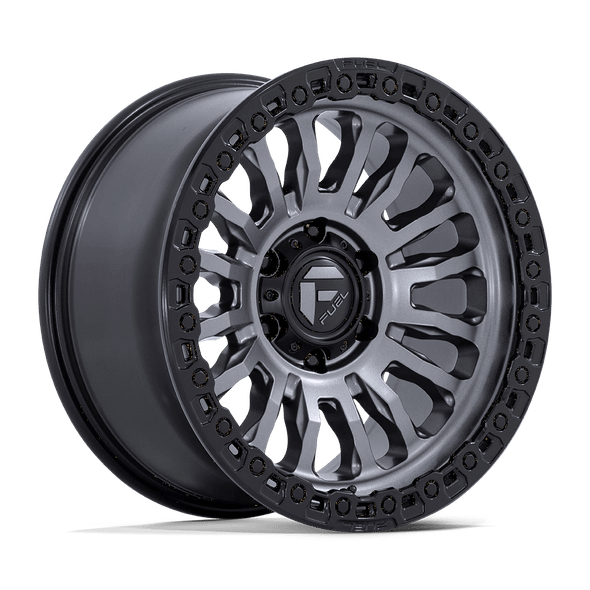 Fuel FC857 RINCON 17x9 ET-12 5x127 71.50mm MATTE GUNMETAL W/ M-BLACK LIP (Load Rated 1134kg)