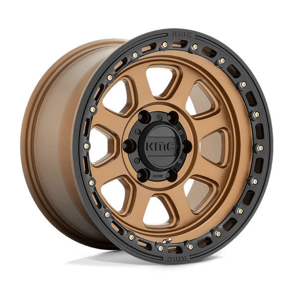 KMC KM548 CHASE 18x9 ET0 8x180 124.20mm MATTE BRONZE W/ BLACK LIP (Load Rated 2041kg)