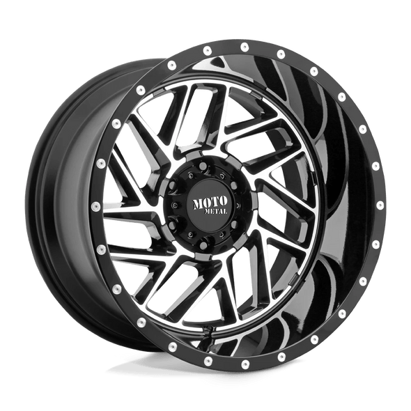 Moto Metal MO985 BREAKOUT 16x8 ET-6 6x140 106.10mm GLOSS BLACK MACHINED (Load Rated 1134kg)