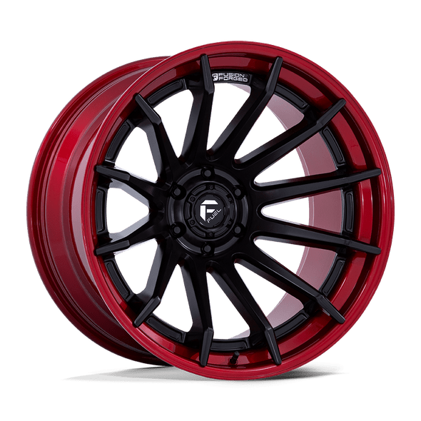 Fuel FC403 BURN 24x12 ET-44 6x139.7 106.10mm MATTE BLACK W/ CANDY RED LIP (Load Rated 1134kg)