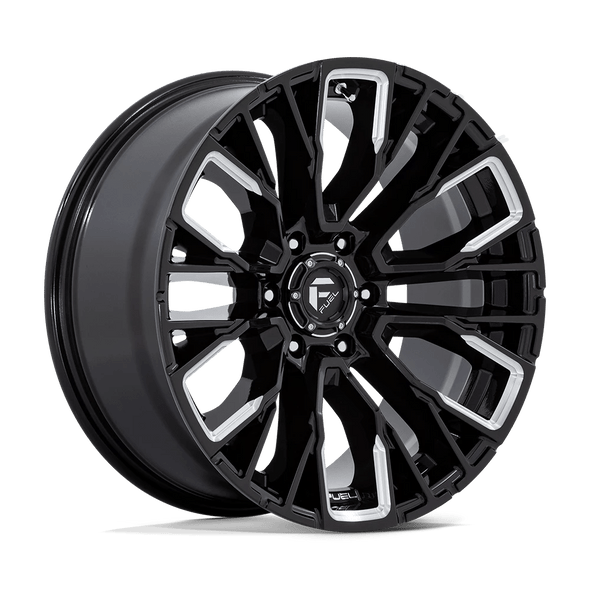 Fuel D849 REBAR 20x9 ET1 6x135 87.10mm GLOSS BLACK MILLED (Load Rated 1134kg)