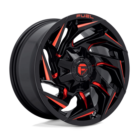 Fuel D755 REACTION 18x9 ET01 8x180 124.20mm GLOSS BLACK MILLED W/ RED TINT (Load Rated 1678kg)