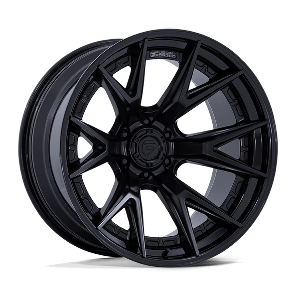 Fuel FC402 CATALYST 22x12 ET-44 6x139.7 106.10mm MATTE BLACK W/ GLOSS BLACK LIP (Load Rated 1134kg)