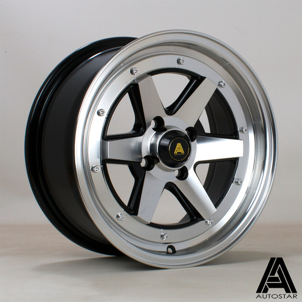 Autostar Wheels Magic 15x7 ET35 4x100 67.1mm RFBlack (AS-MAGI7015C1P35RFYB0671) www.srbpower.com