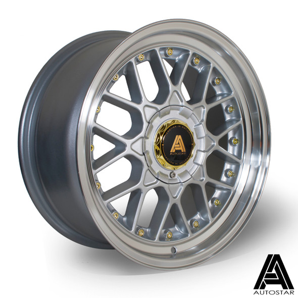 Autostar Sprint 17x8 ET30 4x98 / 4x100 67.1mm RLSilver (AS-SPRI8017ICP30RLPS0671) www.srbpower.com