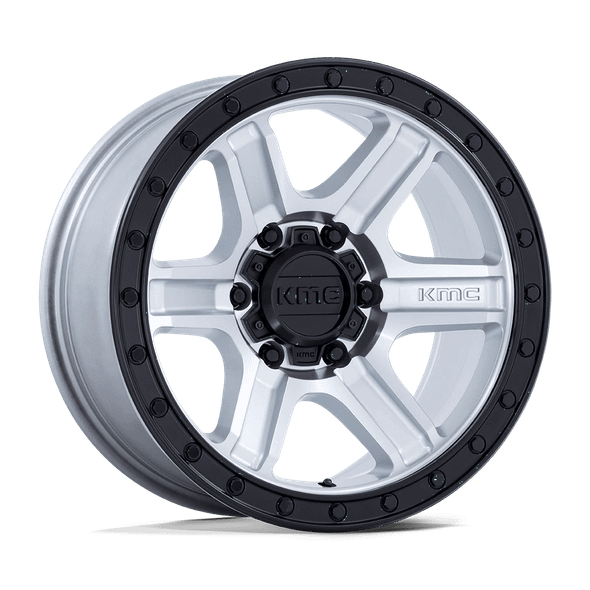 KMC KM551 OUTRUN 17x8.5 ET18 5x127 71.50mm MACHINED W/ GLOSS BLACK LIP (Load Rated 1134kg)