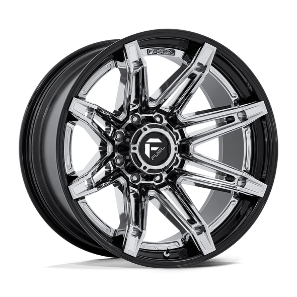 Fuel FC401 BRAWL 24x12 ET-44 6x139.7 106.10mm CHROME W/ GLOSS BLACK LIP (Load Rated 1134kg)