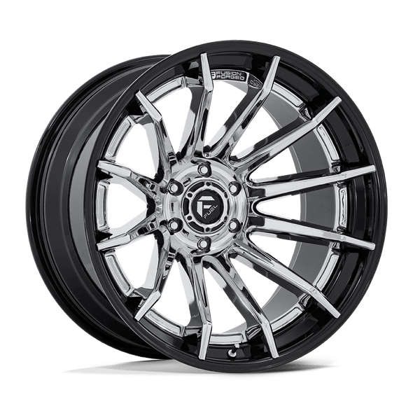 Fuel FC403 BURN 22x10 ET-18 6x139.7 106.10mm CHROME W/ GLOSS BLACK LIP (Load Rated 1134kg)