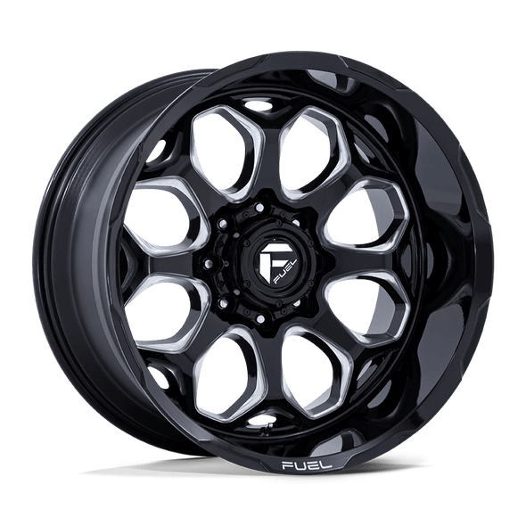 Fuel FC862 SCEPTER 20x9 ET1 6x139.7 106.10mm GLOSS BLACK MILLED (Load Rated 1202kg)