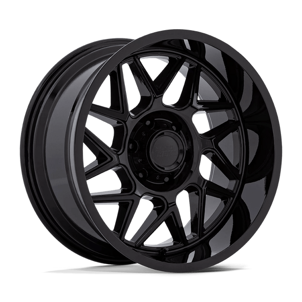 Moto Metal MO812 TURBINE 20x10 ET-18 6x140 106.10mm GLOSS BLACK (Load Rated 1202kg)