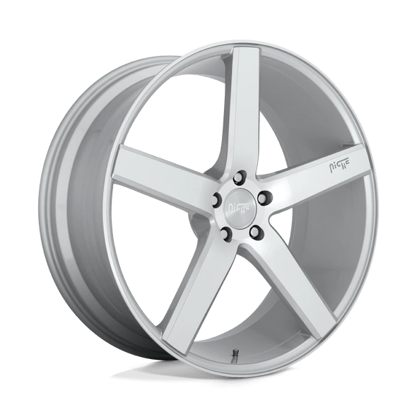 Niche M135 MILAN 19x8.5 ET35 5x114.3 72.56mm GLOSS SILVER MACHINED (Load Rated 726kg)