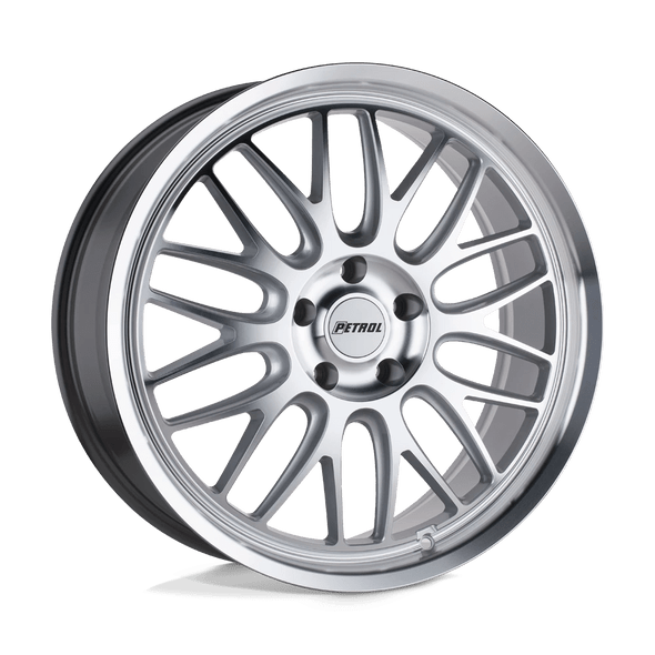 Petrol P4C 18x8 ET40 5x105 72.10mm SILVER W/ MACHINED FACE & LIP (Load Rated 771kg)