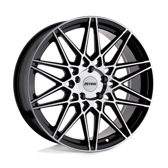 Petrol P3C 19x8 ET40 5x108 72.10mm GLOSS BLACK W/ MACHINED FACE (Load Rated 771kg)
