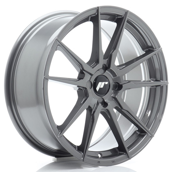 JR Wheels JR21 18x8 ET20-40 4H CUSTOM PCD 67.1mm Hyper Gray